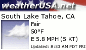 Click for Forecast for South Lake Tahoe, California from weatherUSA.net